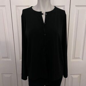 Liz Claiborne Black Button Down Shirt - Size Medium